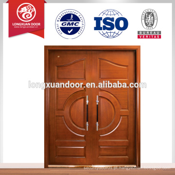 Porta de madeira certificada UL, desenhos de porta dupla principal indianos, portas duplas modernas Mais populares